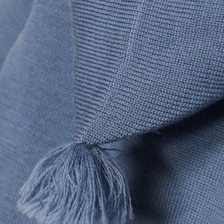 Wollstrick Kapuzen Cardigan Steinblau von Fixoni