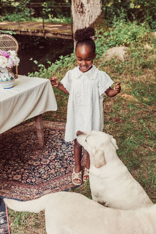 Kleid Marla Weiss mit Stickerei von Louise Misha