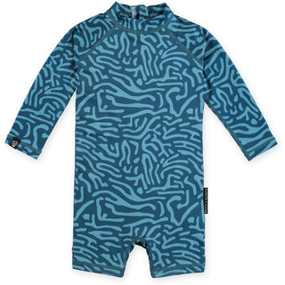 Baby UV Badeanzug Langarm Deep Ocean Blue von Beach & Bandits