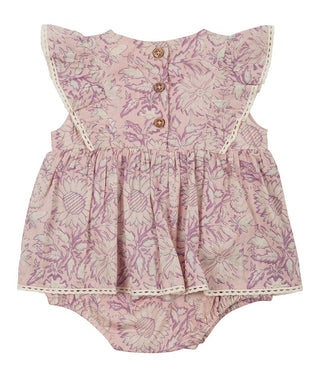 Romper Lena Rosa mit Gänseblumenwiese von Louise Misha