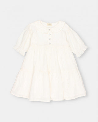 Kleid Weiss mit Stickerei von Búho Barcelona