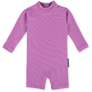 Baby UV Badeanzug Langarm gerippt Orchidee Purple von Beach & Bandits