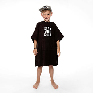 Badeponcho Stay Wild Child Schwarz von Beach & Bandits