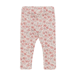 Rib Leggings Beige mit Rosa Blumenprint von En Fant