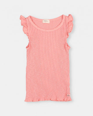 Rib-Shirt Peach Pink von Búho
