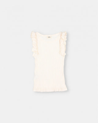 Rib-Shirt Talc von Búho Barcelona
