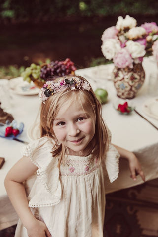 Kleid Martine Creme mit Goldfäden von Louise Misha