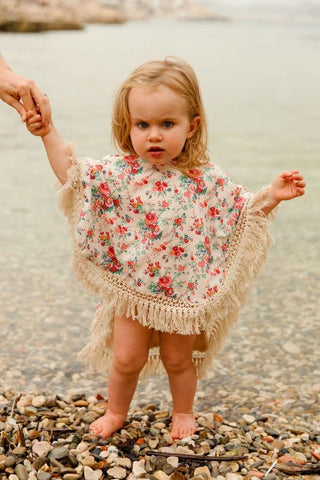 Badeponcho Mael Cream Rosa von Louise Misha