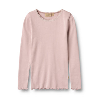 Modal Rib-Langarmshirt Reese Soft Lilac von Wheat