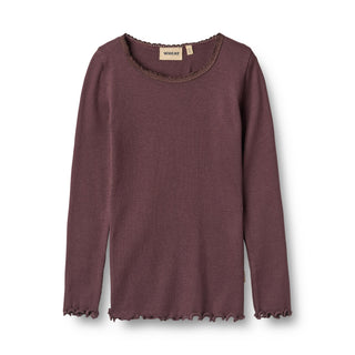 Modal Rib-Langarmshirt Reese Fudge von Wheat