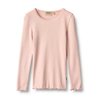 Modal Rib-Langarmshirt Dim Rose von Wheat