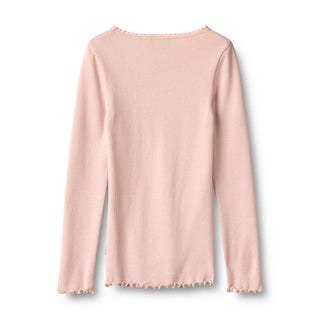Modal Rib-Langarmshirt Dim Rose von Wheat