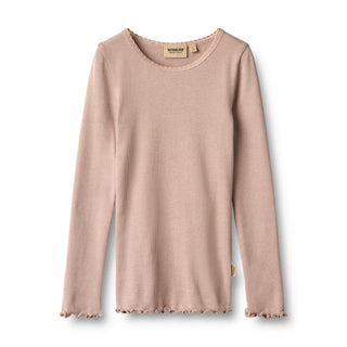 Modal Rib-Langarmshirt Dry Rose von Wheat