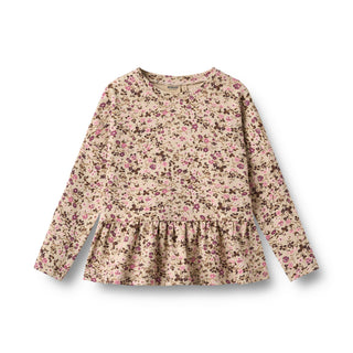 Langarm Shirt Carolina Soft Sand Flower Wine von Wheat
