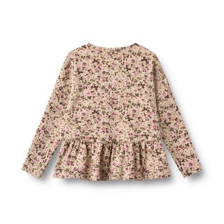 Langarm Shirt Carolina Soft Sand Flower Wine von Wheat