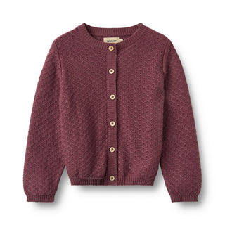 Strickjacke Magnella Eggplant Violett von Wheat