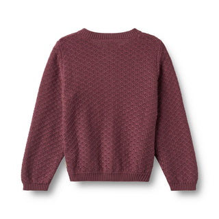 Strickjacke Magnella Eggplant Violett von Wheat