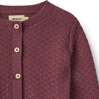 Strickjacke Magnella Eggplant Violett von Wheat