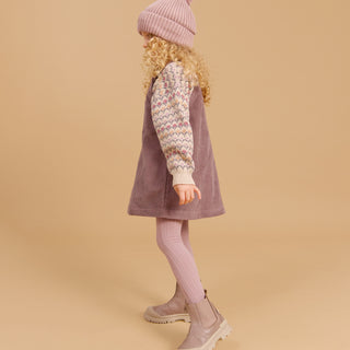 Strickpullover Jacquard Offwhite Lila gemustert von Wheat