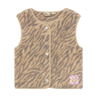 Teddy Gilet Braun mit Tigerprint von Daily7Kids