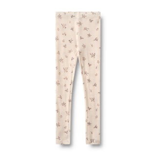 Merinowolle Leggings Agi Eggshell Flowers mit Blumenprint von Wheat