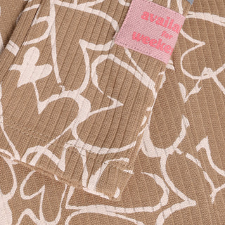 Leggings Braun mit Herzprint von Daily7Kids