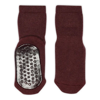 Wolle Anti-Rutsch Socken Grape Skin Weinrot von Go Baby Go (mp Denmark)