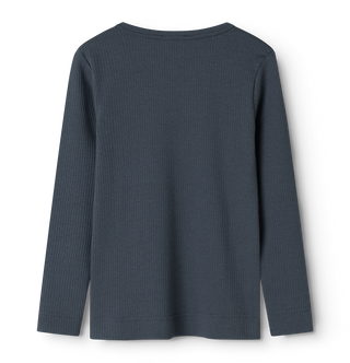 Modal Langarm Rib Shirt Blue von MarMar Copenhagen