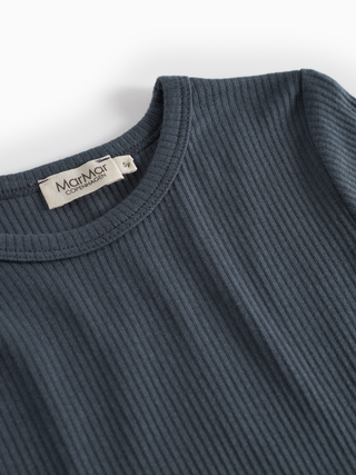 Modal Langarm Rib Shirt Blue von MarMar Copenhagen