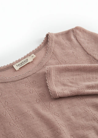 Merinowolle Langarm Shirt Tamra Burnt Rose von MarMar Copenhagen