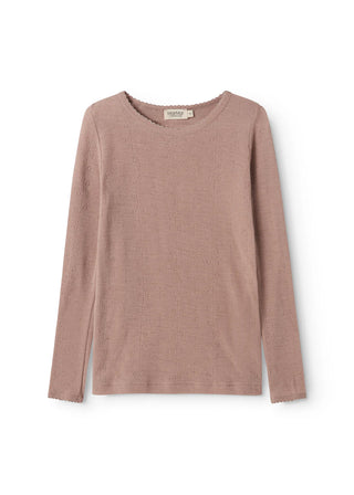 Merinowolle Langarm Shirt Tamra Burnt Rose von MarMar Copenhagen