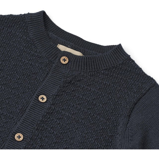 Strickjacke Björn Navy Blau von Wheat