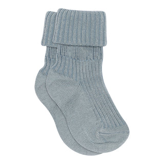 Baumwollripp-Socken Dusty Blue von mp Denmark