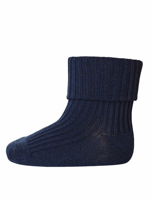 Baumwollripp-Socken Dunkelblau von mp Denmark