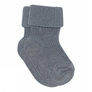 Bambus Rib-Socken Story Stone Blue von mp Denmark