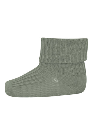 Wolle Ripp-Socken Türkis-Grün von mp Denmark