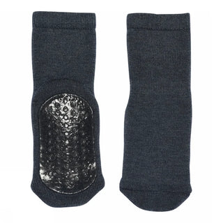 Wolle Anti-Rutsch Socken Dark Denim Blau von Go Baby Go (mp Denmark)