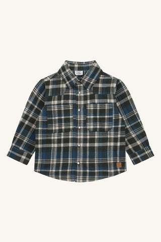 Hemd Ravn blau grün kariert von Hust & Claire