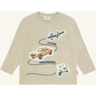 Langarm Shirt Anton Green Stone Retro Road von Hust & Claire