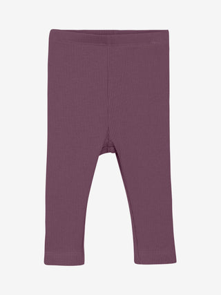 Modal Rib-Leggings Aubergine von Minymo