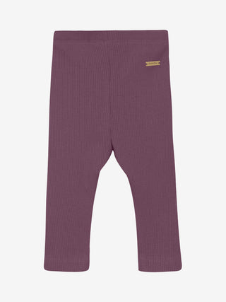 Modal Rib-Leggings Aubergine von Minymo