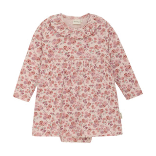 Babykleid rosa mit Blumenmuster von Minymo