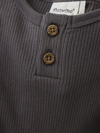 Modal Rib-Body Dark Gull Grey von Minymo