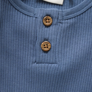 Modal Rib-Body China Blue von Minymo