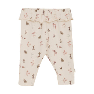 Baumwoll Hose Beige mit Hasenprint von Minymo