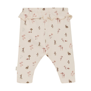 Baumwoll Hose Beige mit Hasenprint von Minymo