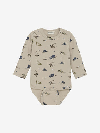 Bambus-Baumwolle Body Oxford Tan mit Baggerprint von Minymo