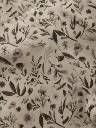 Bambus-Baumwolle Hose Smoke Grey mit Blumenmuster von Minymo