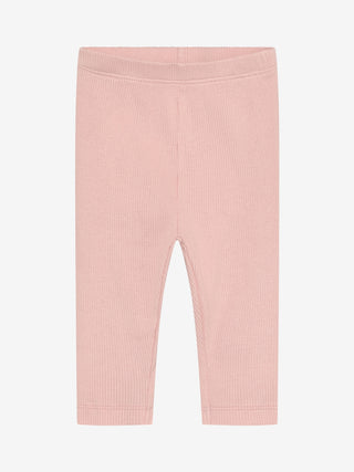 Modal Rib Leggings Silver Pink Rosa Minymo