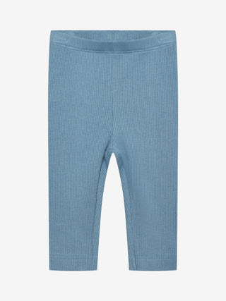 Modal Rib Leggings Blue Shadow Blau Minymo